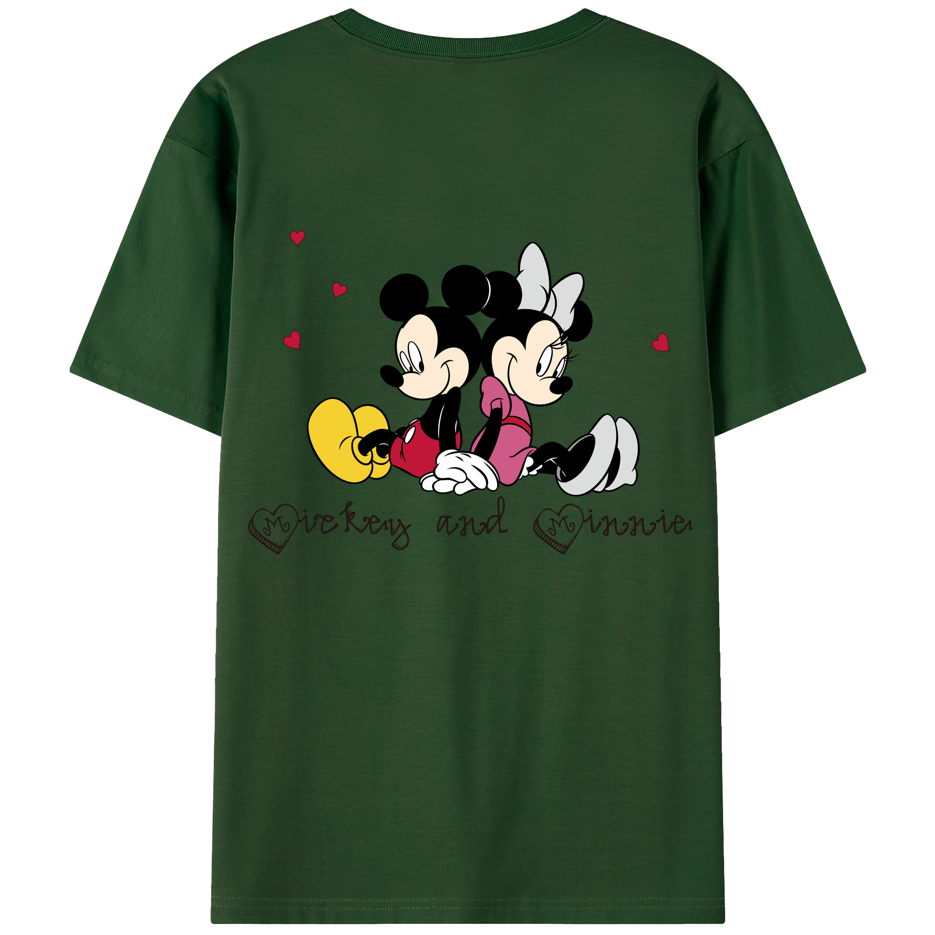 （画像用） ミッキーマウス Mickey Mouse 綿100％半袖Tシャツ（背面プリント）